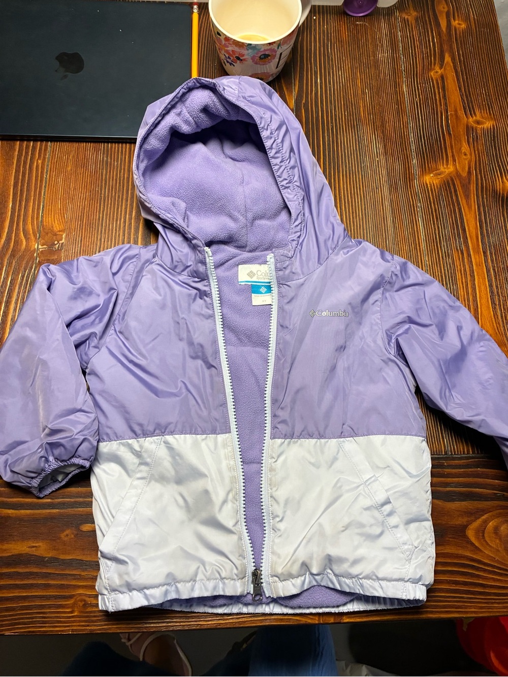 Columbia Kids' Two-Tone Purple Hooded Jacket 3t